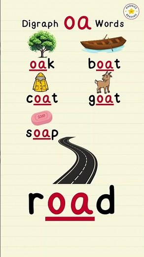 Digraph /oa/ Words #shorts #phonics