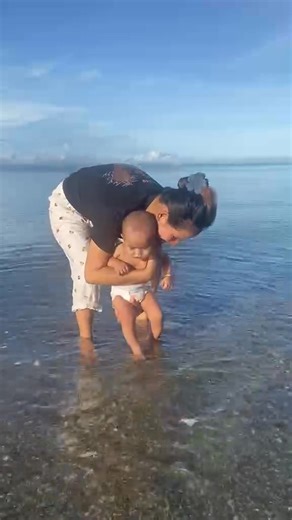 2.1K views · 100 reactions | Tiny toes meet the ocean for the first time | Cherry Mae Pida-Banta | Facebook