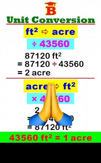 sq.ft to acre, acre to sq.ft Conversion