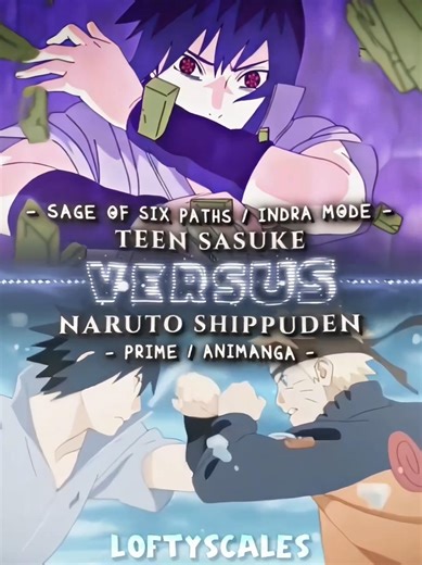 Teen Sasuke Uchiha vs Naruto Shippuden Characters