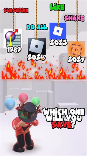 Lucky Leaper on Instagram: "Which one will you keep🤔 1989 vs New vs 2027 Roblox Logo 😍😱 #robloxshorts"