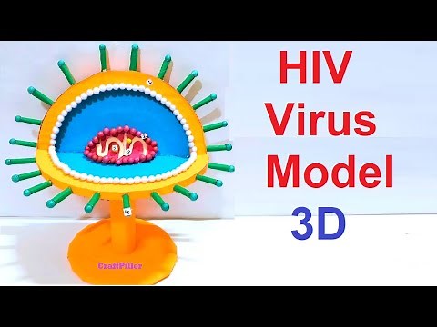 hiv virus model (3D) for science project exhibition | diy at home | craftpiller | still model