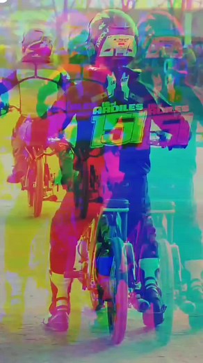 Motorized Bicycle Racing on a Dirt Track