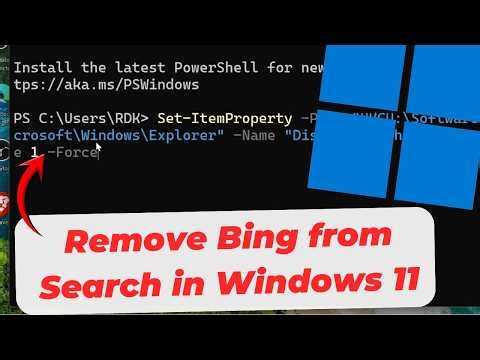How to Remove Bing from Search in Windows 11
