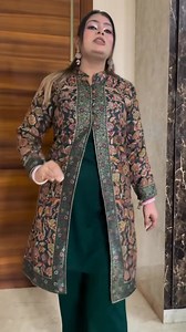 3.8K views · 14 reactions | Booking numbers 9065125000,9266644485 Brocket style pashmina 3 pc set with woollen long inner with woollen pants with detachable pashmina with front buttons 38-44,book now For more information & queries,Follow our Instagram page﫶 Our instagram page link https://www.instagram.com/aarfacreations?igsh=MXEwb3dwajczNW96OA== #Aarfa #kurti #article #order #quality #hottest #always #new #arrivals #must #visit | Aarfa Creations | Facebook