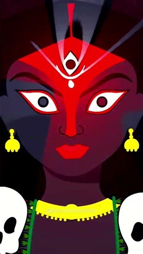 maa kali tandav stotram lyrics cartoon 😱🙏#cartoonvideo #kalimaa #shortvideo