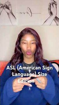 Learn ASL (American Sign Language) Sizes #asleducation #americansignlanguage #aslbasics #sizesinasl