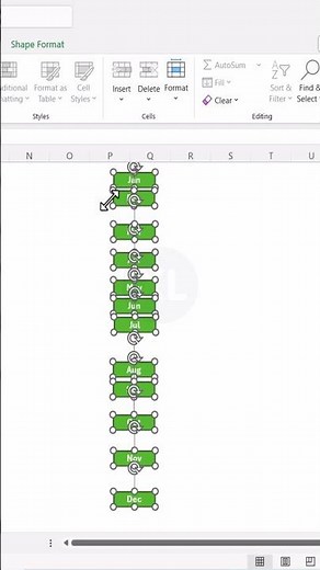 Smart Shape Adjustment in Excel – Save Time #excel #excelforbeginners #office