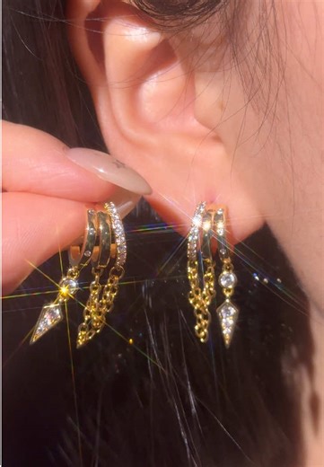 Affordable 14K Gold-Plated Triple Earrings for Every Occasion