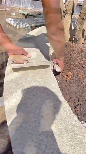 manual texturing of concrete surfaces to make them look very neat and also clean results once now