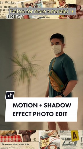 Motion and Shadow Effect Tutorial on Photo