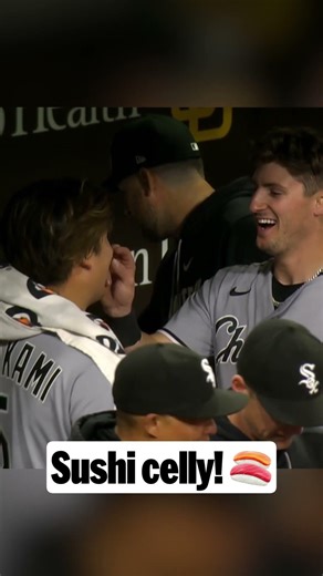 Murakami took Montgomery and his teammates out to a sushi dinner resulting in a new celebration 😂