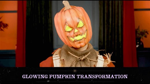 Pumpkin inspired Halloween makeup transformation