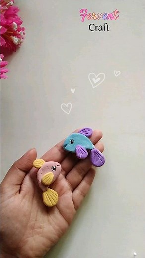 how to make clay fish easy 🐟 #diy #craft #clay