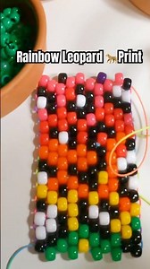 Rainbow Leopard Print Kandi Tutorial 🐆 | Colorful Animal Print Design
