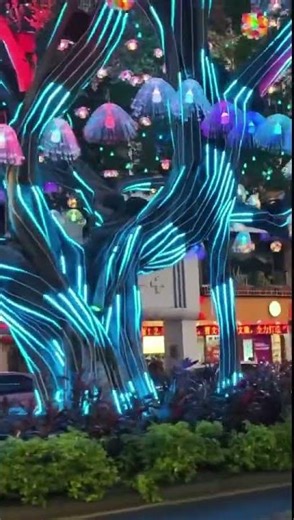 Tree decoration with addressable led strip light