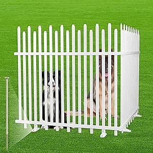 Vinyl Fence Panel 160''Wx39''H Lightweight Portable Fence Kit, White Decorative for Outdoor Garden Yard, Weather-Resistant & Low Maintenance, DIY for Porch Patio Pool Backyard