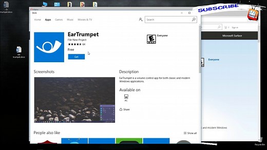 Windows 10 - FREE Easy  Volume Control - Ear Trumpet