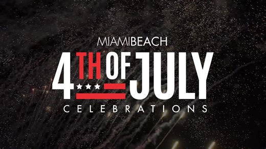 Two spectacular Independence Day celebrations will light up the Miami Beach skies on Friday, July 4, 2025. North Beach Altos Del Mar Park | 76 Street & Collins Avenue 5 PM - 9 PM Enjoy food trucks, live music, family zone and a drone and fireworks show at 9 p.m. South Beach Lummus Park | 12 Street & Ocean Drive 8:30 PM - 10 PM Experience a stunning fireworks show set to live classical music on the beach. | City of Miami Beach Government