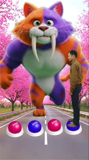 I Jump button to Dog, Cat, Dinosaur & Alien #shorts #funny #youtubeshorts #trendingshorts