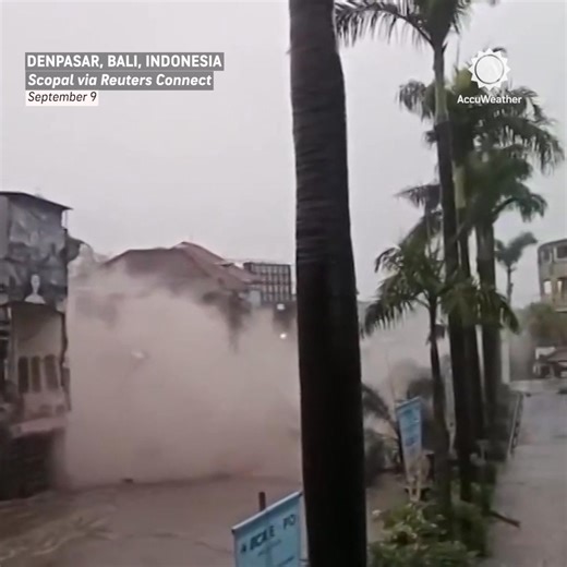 A building in Bali collapsed into the river after 9 inches of rain fell in one day, causing severe flooding across parts of the island. No casualties were immediately reported in the collapse. | AccuWeather