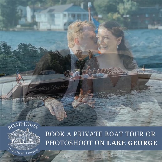 You might know Boathouse Waterfront Lodging in Bolton Landing as a charming boutique hotel on Lake George—but did you know they also offer private boat tours and romantic photoshoots aboard a 33’ custom Hacker Craft? 🚤 Climb aboard Miss Boathouse for a luxury cruise, available to both hotel guests and the public. Whether you're planning a peaceful morning ride, a golden hour tour, or a one-of-a-kind couples photoshoot on the water, this is your chance to see Lake George like never before. 📸 Pe
