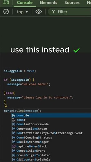Stop using if-else everytime use this instead #javascript #coding #htmk#codingtips