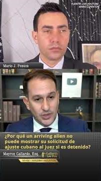 ¿Por qué un arriving alien no puede mostrar su solicitud de ajuste cubano al juez si es detenido?