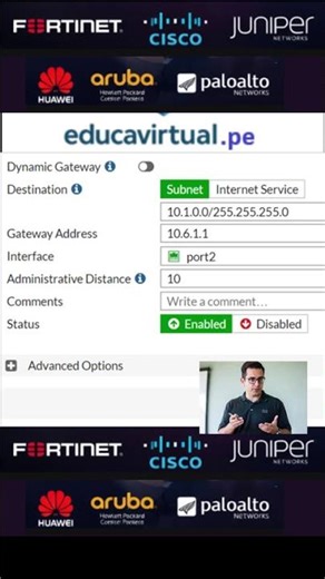 Rutas estáticas en Fortinet FortiGate