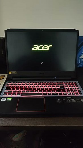 Acer Nitro 5 startup (2020 i5 1650ti)