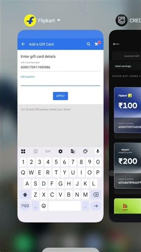 Flipkart Gift Card Add & Redeem Process Flipkart Gift card Cred App se Flipkart me add voucher kare