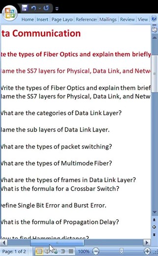 CS601 Current paper 2026 | Final term preparation | Data Communication