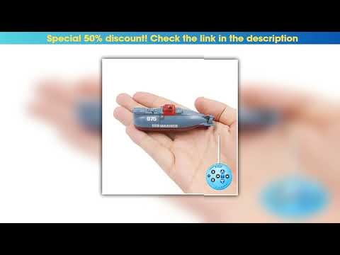 Today Only Mini RC Submarine 0.1M/s Speed Remote Control Boat Outdoor Waterproof Diving Toys Simula