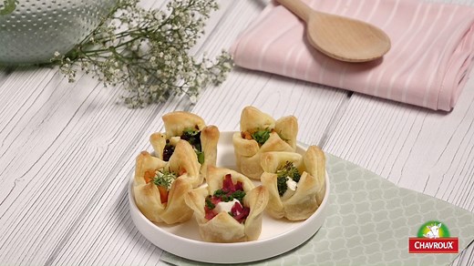 Having a party over the bank holiday? These goat's cheese tartlets made from Chavroux will impress friends and family alike. 😋 Watch the video for the recipe! | Chavroux