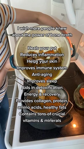 4.9K views · 28 reactions | A staple in my house, homemade bone broth has so many benefits. It’s true, once you make your own you’ll never go back to store bought 領龍﫚 #bonebroth #bonebrothheals | Motivate with B & A | Facebook