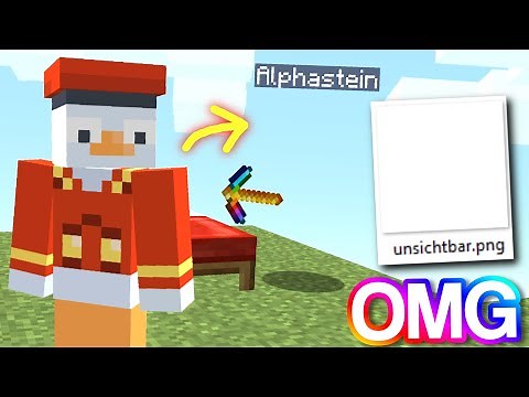 Ich benutze den UNSICHTBAR.png SKIN gegen Ente.. Minecraft LUCKY BLOCK BEDWARS