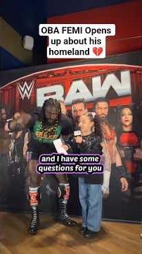 Interview with OBA FEMI Opens about his homeland and ubang. #wwe #obafemi #interview #clashinitaly