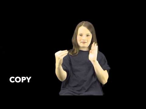 Learn How to Sign the Word Copy