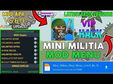 💣 Mini Militia Unlimited Health Ammo | Latest MOD MENU Download | All Hacks Unlocked Pro Pack Free 🔥