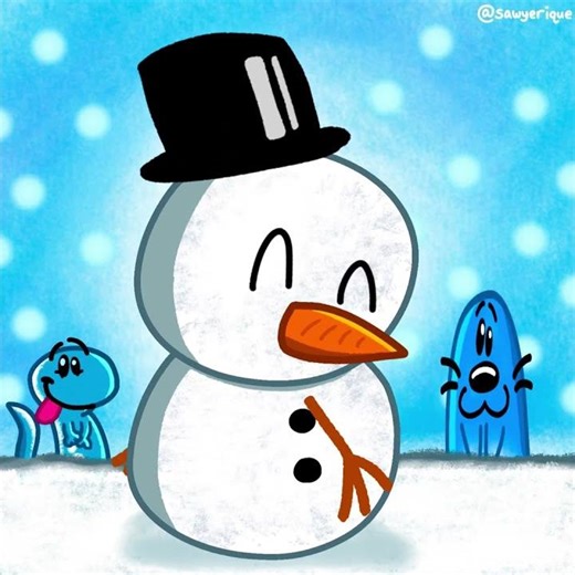 Dancing snowman! ☃️❄️ #snowman #animation #christmas #cute #adorable #flipaclip #winter #holiday