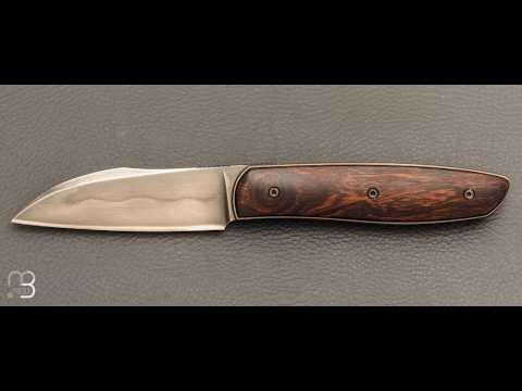Couteau " custom " pliant de David Lespect - Ironwood et C105
