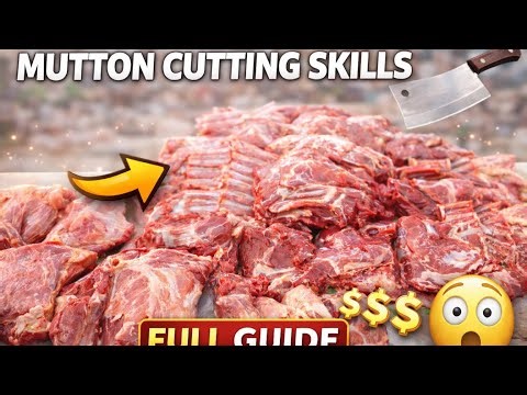 Mutton cutting skills | Professional Butcher best Lamb Meat|