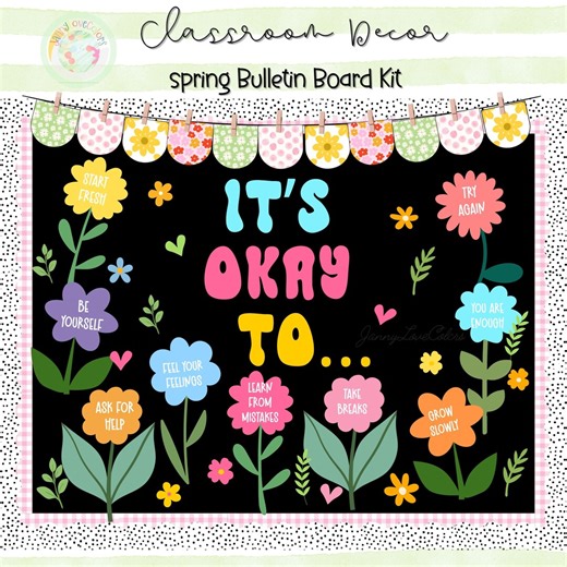 Spring Bulletin Board Kit | Growth Mindset Posters | SEL Classroom Decor | Positive Affirmations | (digital Download) - Etsy