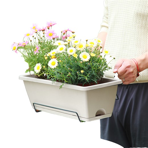 Large Square Holland Planter Pot Square Wall Hanging Planter for Indoor Plants Rectangular Plastic Flowers Stand