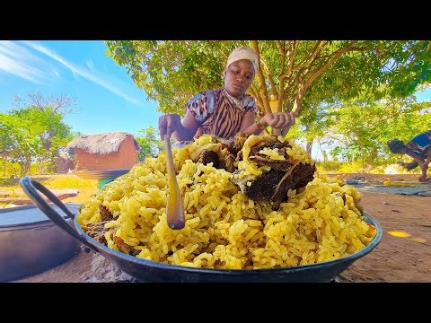 African Village Life #Cooking Most Delicious Traditional Food | Cooking Pilau With Beef Meat