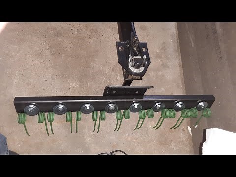 DIY Garden tractor brush rake