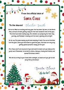 Santa Letter Template Kit: Customized Letter From Santa Claus, Nice List Certificates & Wish Lists - Printable Letters to Santa Kit A4 Paper - Etsy