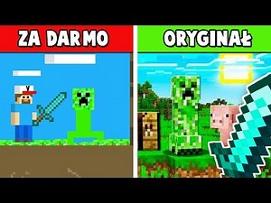 Minecraft ZA DARMO vs ORYGINAŁ! GRAM W PODRÓBKI MINECRAFT