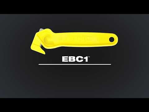 How to use the EBC1 Safety Cutter to cut tape, boxes and shrink wrap