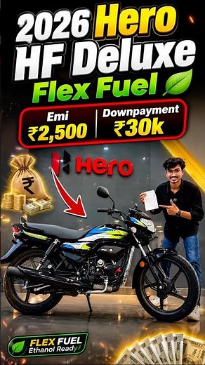 2026 Hero HF Deluxe Flex Fuel 🔥 ₹2,500 EMI & ₹30,000 Down Payment | Full Details & On-Road Price